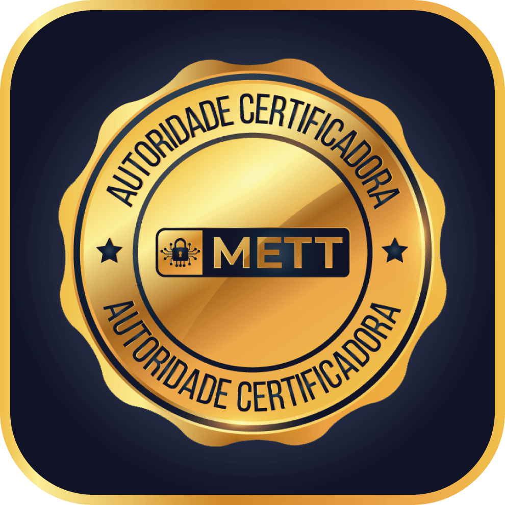 Imagem: Selo de qualidade da METT Certificação Digital